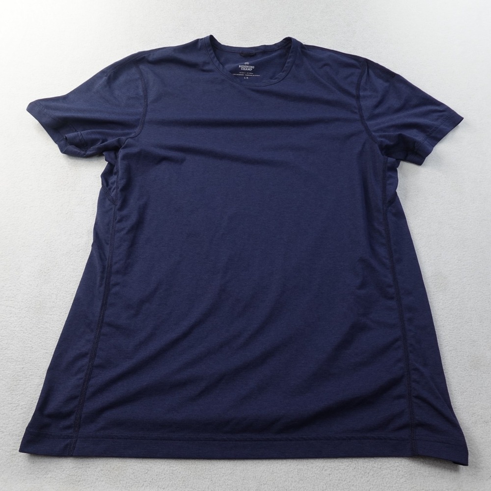 Reigning Champ Performance Shirt Mens L Navy Blue Made Canada Athletic T Shirt